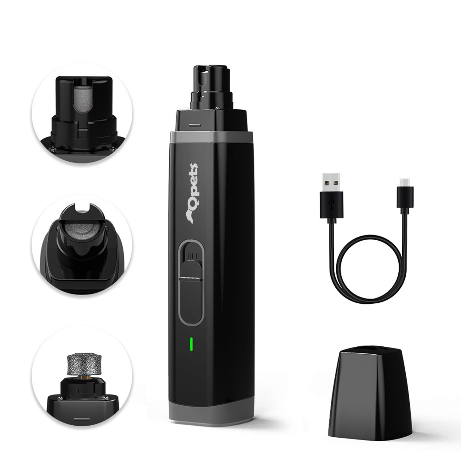 Qpets Professional Electric Dog Nail Grinder with 2 LED Light, Dog Nail Trimmer for Cat Dog, Low Noise Pet Nail Trimmer Pet Nail Grinder, Dog Nail Clippers, Dog Trimmer, Nail Cutter for Dog Qpets Professional Electric Dog Nail Grinder with 2 LED Light, Dog Nail Trimmer for Cat Dog, Low Noise Pet Nail Trimmer Pet Nail Grinder, Dog Nail Clippers, Dog Trimmer, Nail Cutter for Dog
